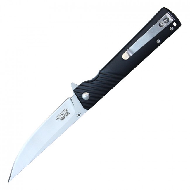 Details about   Spring-Assist Folding KnifeBuckshot 3.75" Straight Back Blade EDC Black 