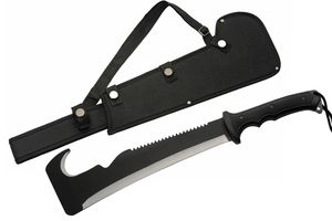 Machete | Stainless Steel Gut Hook Blade Full Tang Heavy Duty Billhook + Sheath