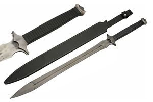 Fantasy Sword | 33in Overall Forged Steel Dark Xiphos Gladius Sword + Sheath