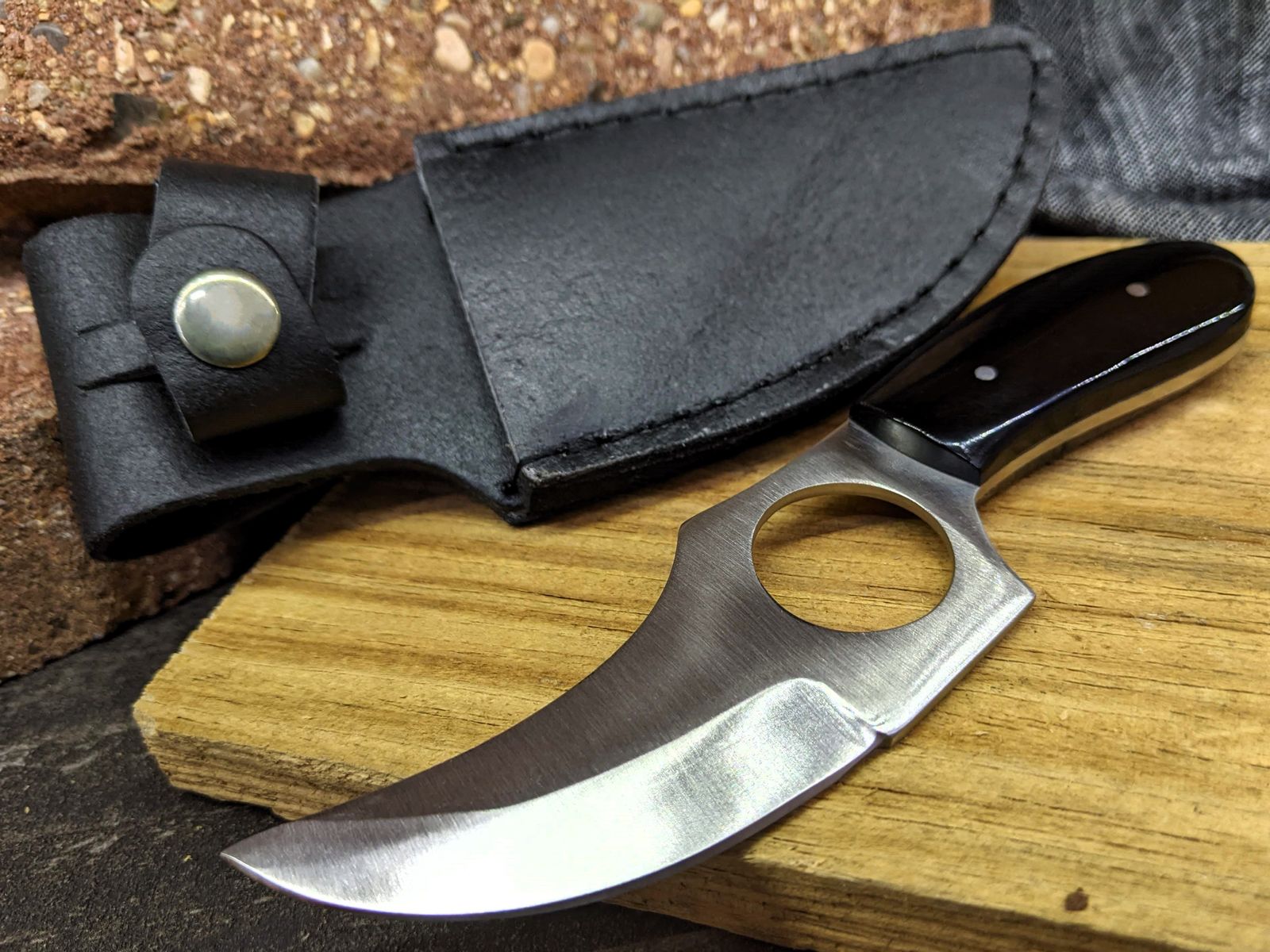 water buffalo horn knife handle scales