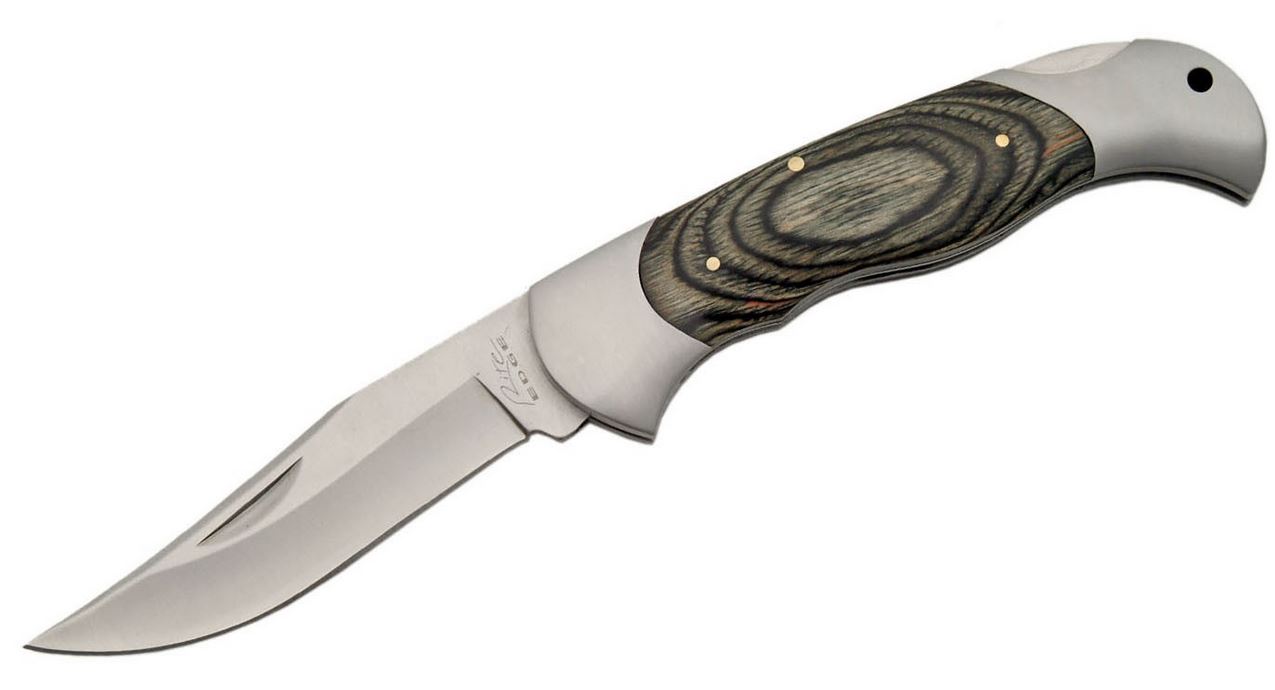 Folding Pocket Knife 4.75in. Classic Lockback Folder Gray Wood Stainless Blade