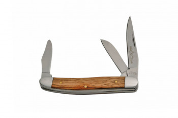 Folding Pocket Knife 6in. Rite Edge Classic Light Brown Wood 3 Blade
