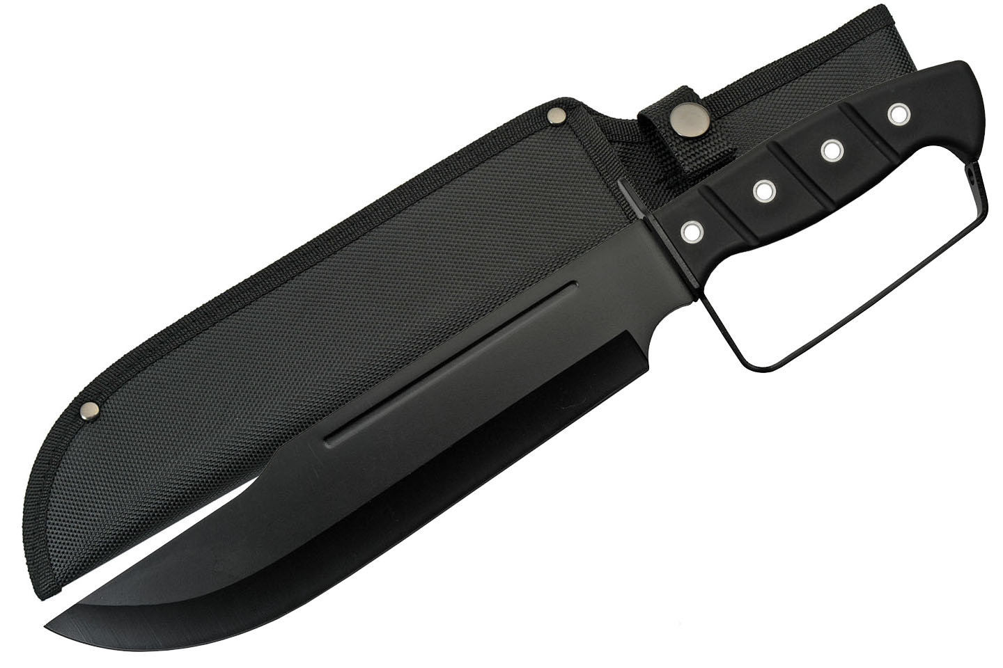 Bowie Knife 15in. Overall Rite Edge D-Guard Knuckle Fighter Combat + Sheath
