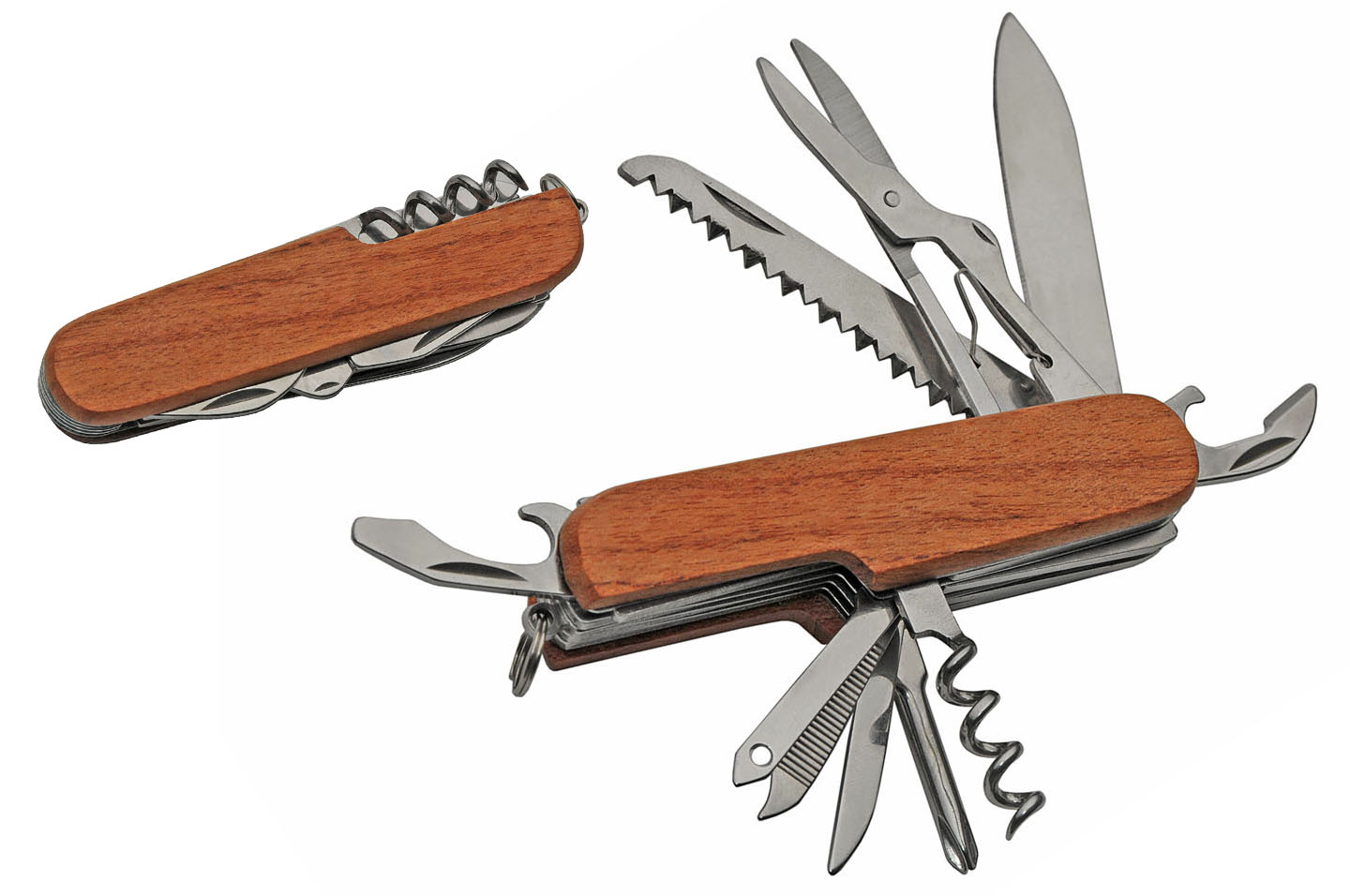 Multi-Function Camp Army Knife 3.5in. Wood Handle Engrave Multi-Tool