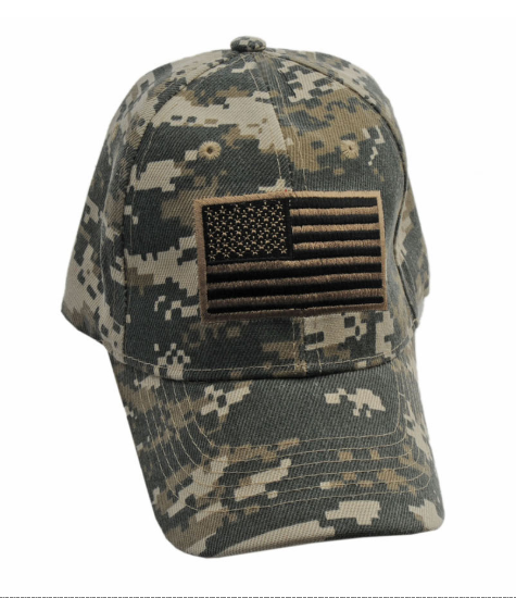 Baseball Cap Digital Camo Army Green American Flag U.S. Hat Gift Cap-610Dc