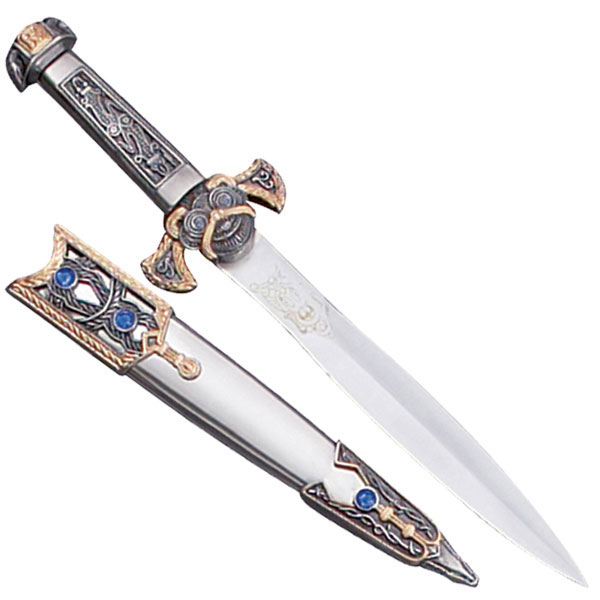 14in. Roman Emperor Dagger Replica w/ Jeweled Sheath