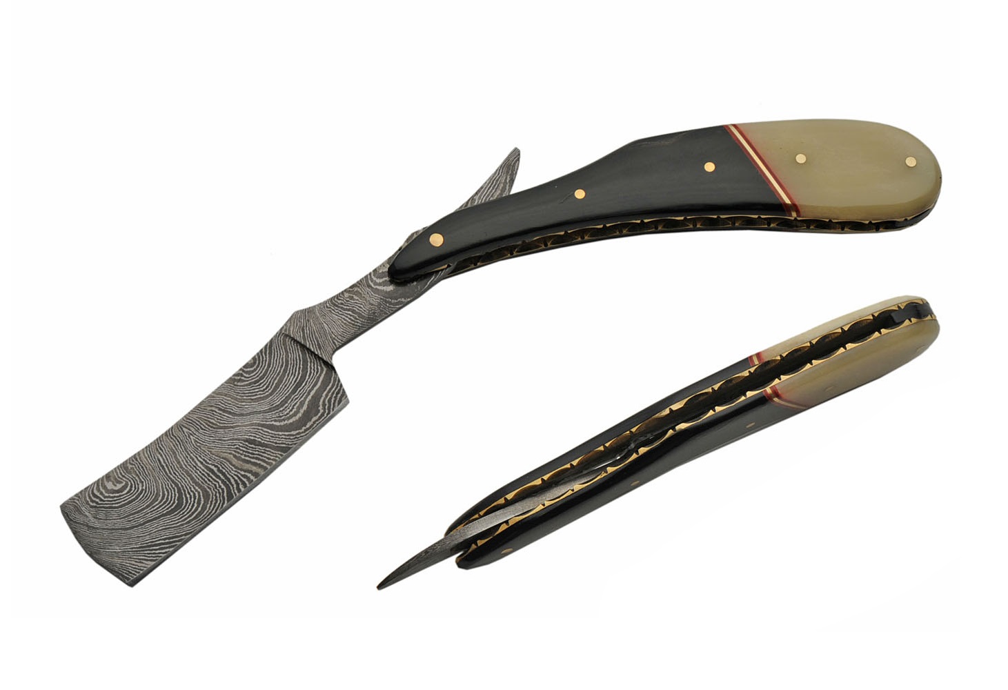 Hunting Knife Damascus Steel Blade Full Tang Skinner 6