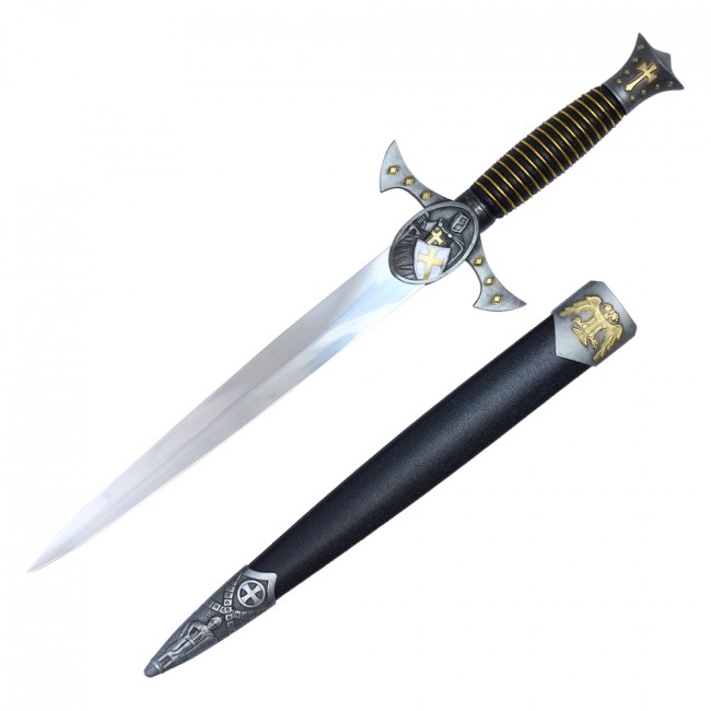 Medieval Dagger 15.75in. Overall Crusader Knights Templar - No Edge H-5959