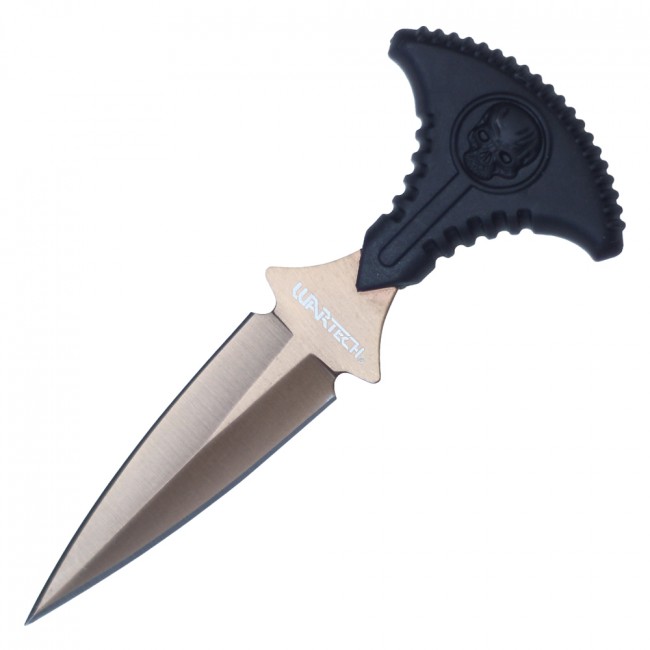 Push Dagger | Wartech Skull Bronze Double Edge Blade Punch Knife + Sheath