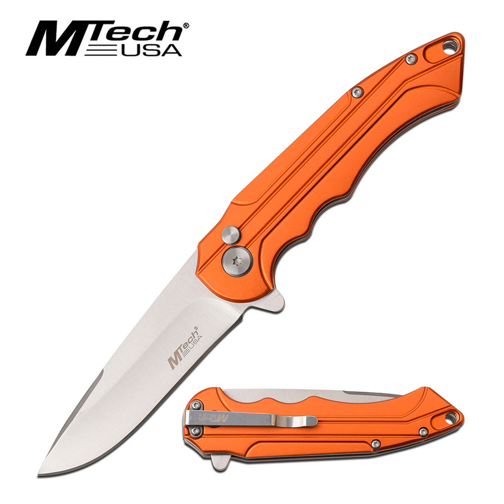 Folding Pocket Knife | Mtech Orange Gray 3.1