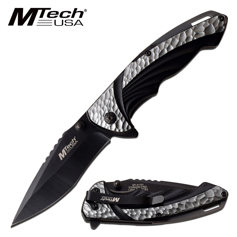 Spring-Assist Folding Knife | Mtech Tactical EDC Black 3.5