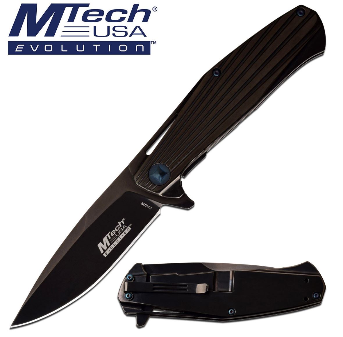 Manual Folding Knife | Mtech Evolution Gray Ball Bearing Pivot Tactical EDC