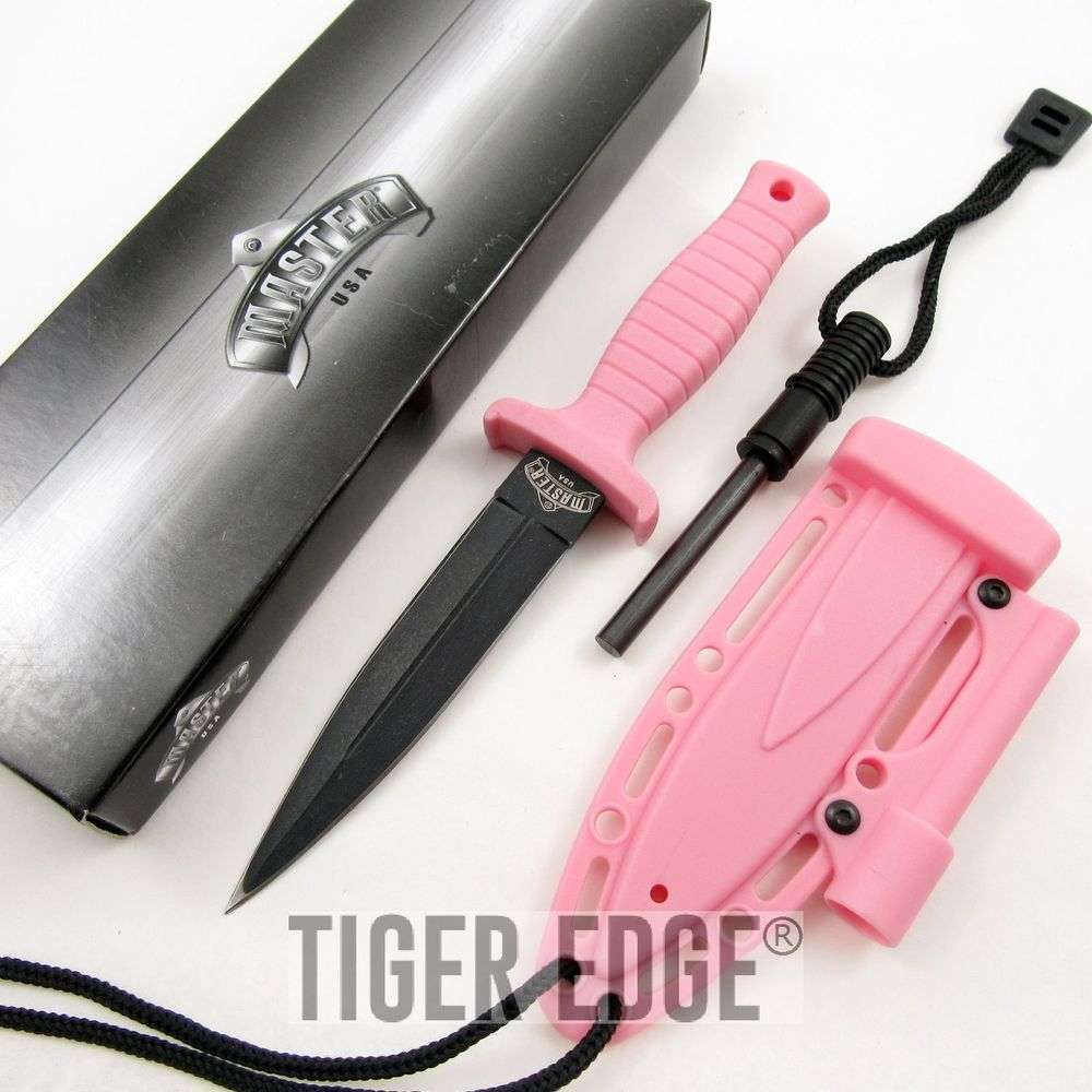 Hair Comb Knife Self-Defense Dagger (3.13 Inch Double-Edge) Pink