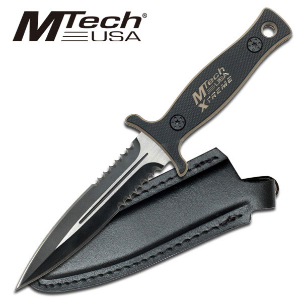 9in. Mtech Extreme Thick Full Tang Tactical Boot Knife w/ G10 Handle
