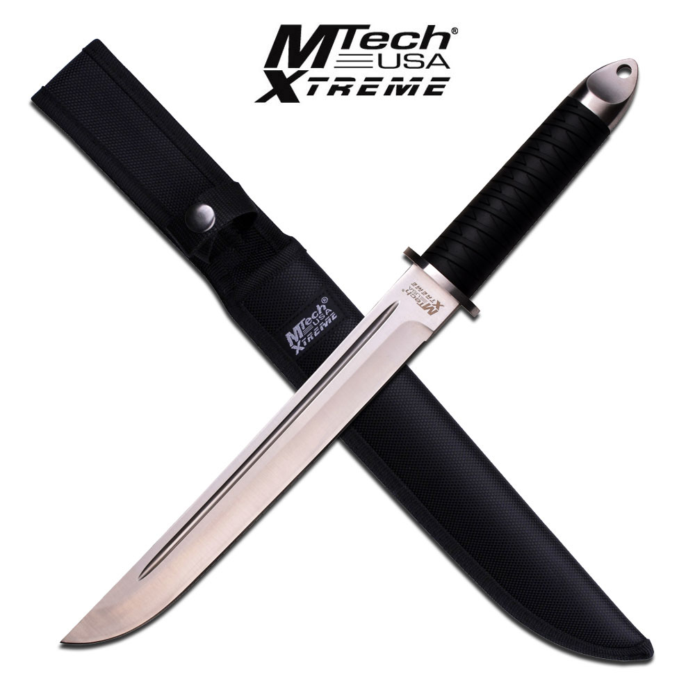 Mtech Black Japanese Samurai Tanto Warrior Tactical Dagger w/ Sheath