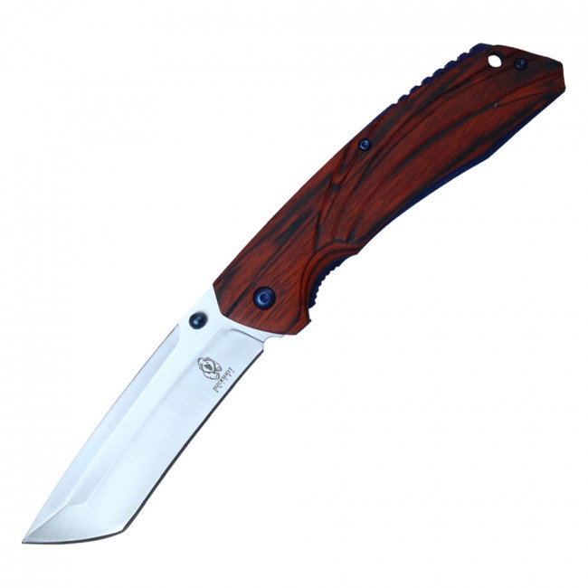 Spring-Assist Folding Knife | Buckshot Wood Handle 3.75
