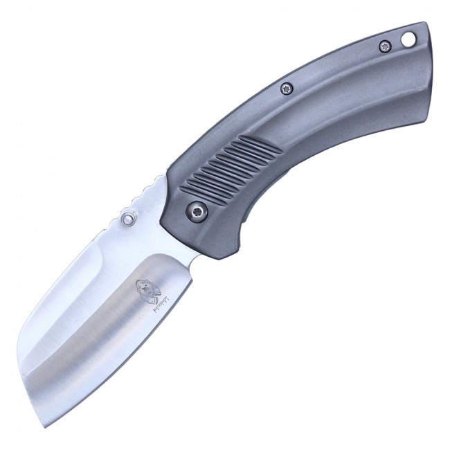 Spring-Assist Folding Knife Stonewash Silver Gray Claw Hunting EDC Pbk233Gy