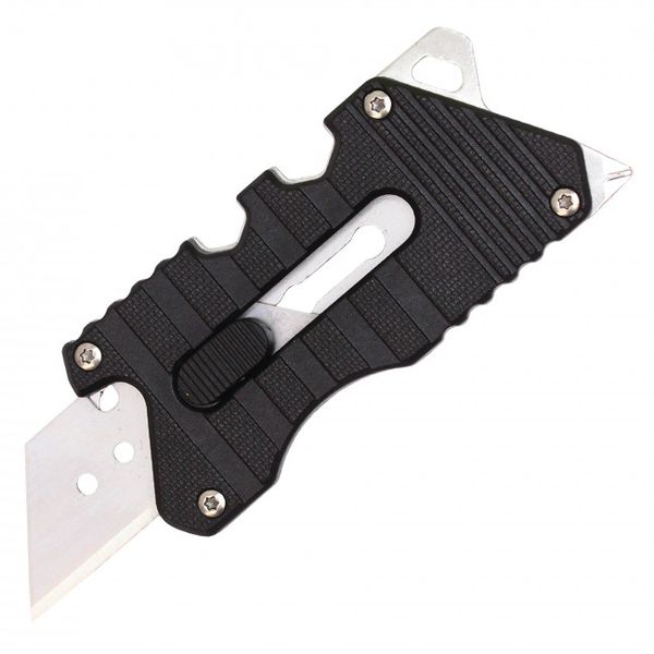 Wartech Box Cutter Slim Multi-Tool SK5 Blade Razor Pocket Knife 3in. - Black
