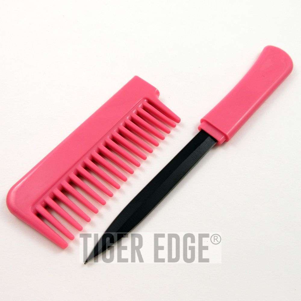 Pink Hidden Brush Knife - Hidden Knife - ABS Weapons