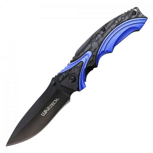 Spring-Assisted Folding Knife | Wartech Tactical Black 3.6
