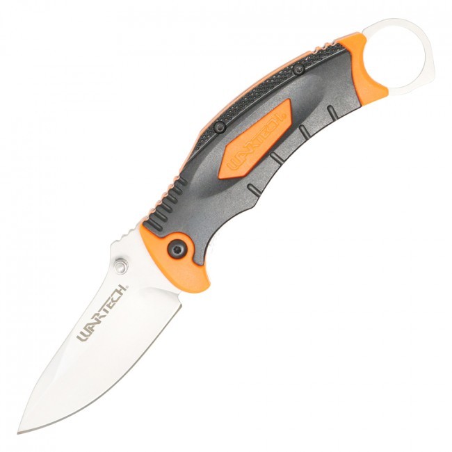 Spring-Assist Folding Knife 3in Blade Black Orange Tactical Mini Knife In Handle