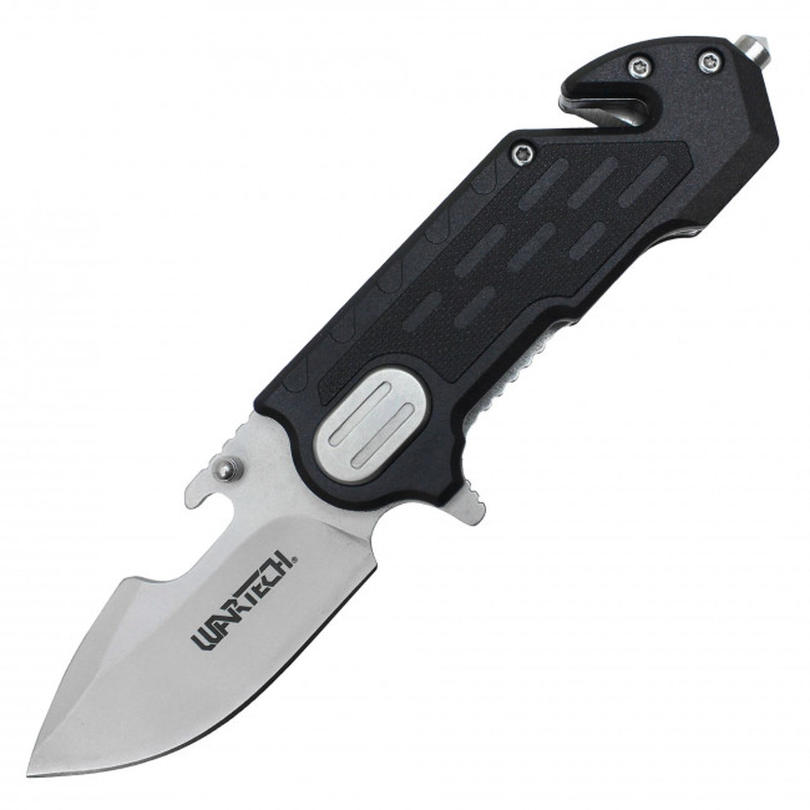 Spring-Assist Folding Knife | 2.5in. Blade Bottle Opener/Cutter/Glass Breaker