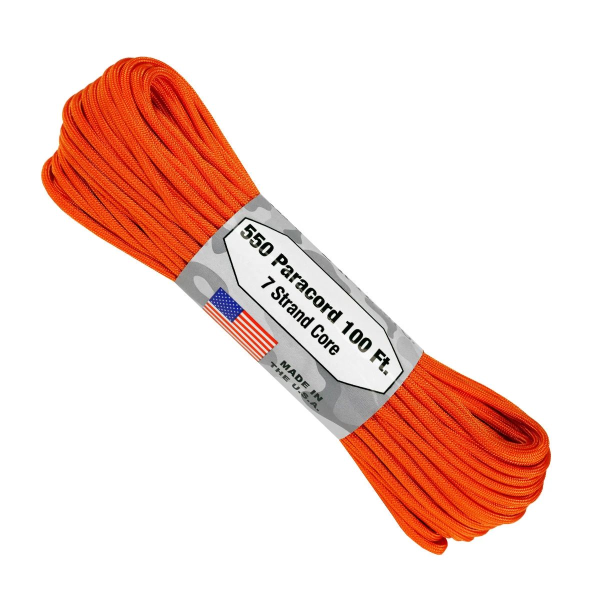 550 Paracord - 100Ft - Burnt Orange - Made In Usa