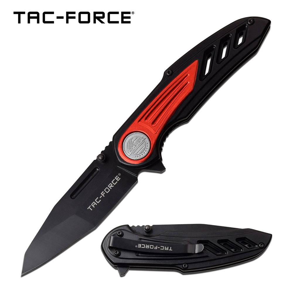 Spring-Assisted Folding Knife | Tac-Force Tactical USA Flag Medallion Blue EDC