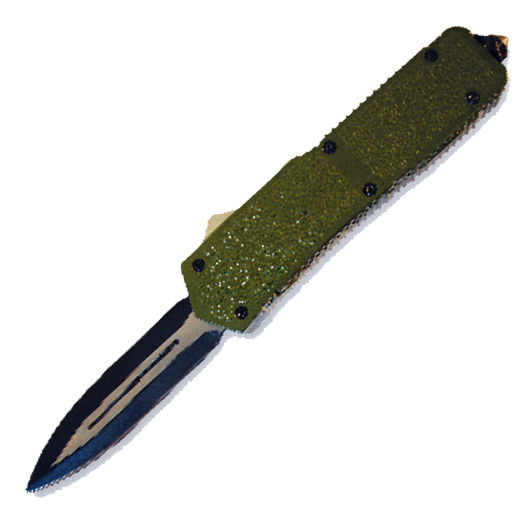 OTF Automatic Knife Double Edge Blade Army Green - Wns-It-7311