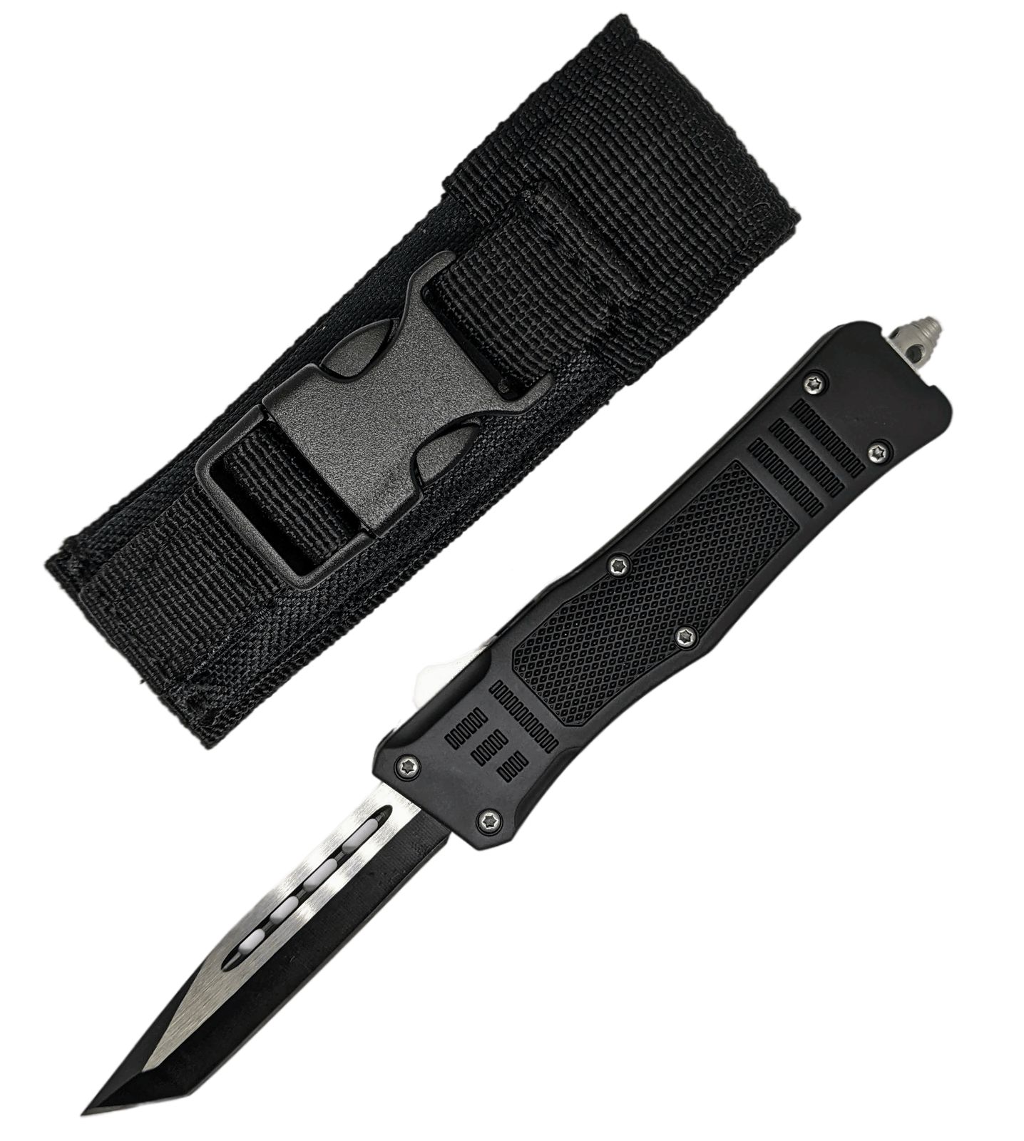 Out-The-Front Automatic Knife 7in. Black Tanto Blade OTF M111