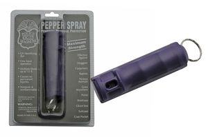 Self-Defense Pepper Spray | Police Oc-17 Magnum Mace 0.5 Oz Keychain - Purple
