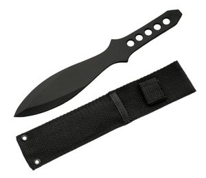 Throwing Knife 8.5in. Overall Rite Edge Single Black Double Edge Blade + Sheath