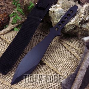 11.5in. Black Single Viper Throwing Knife Set w/ Nylon Sheath