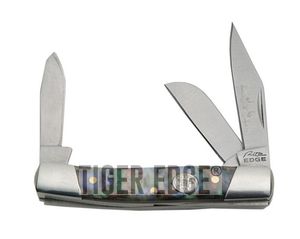 Folding Pocket Knife 2.75in Purple Pearl Large Classic Stockman 3 Blade