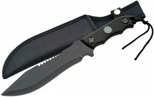 Fixed-Blade Survival Knife Black 12