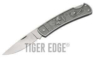 Folding Pocket Knife | 4.5'' Gray Wolf Mirror Finish Stainless Blade Lockback