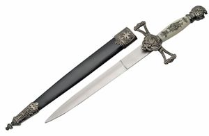 Medieval Dagger 14in. Knight Eagle Ceremonial Blade Costume Prop + Scabbard
