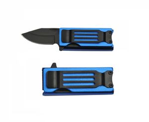 Folding Pocket Knife | Lighter Holder Money Clip Folder Aluminum Blue 211456