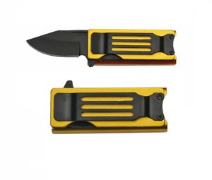 Folding Pocket Knife | Lighter Holder Money Clip Folder Aluminum Gold 211456