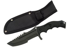 Combat Knife 8.5In Overall Tactical Military Fighter Tanto Blade + Sheath