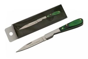 Folding Knife 3in. Closed 'Farmer Toothpick' Stainless Steel Blade Wood Handle