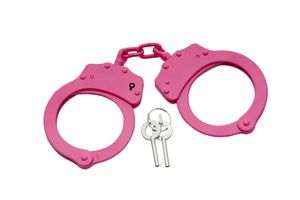 Pink Steel Fully Functional Self Defense Security Handcuffs With Keys
