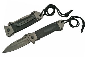 Spring-Assist Folding Pocket Knife Black Heavy G10 Military Tactical Gunmetal
