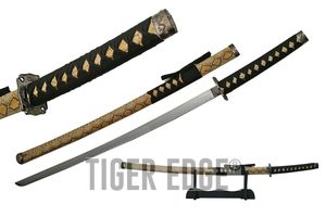 JAPANESE SAMURAI SWORD Cobra Snake Katana Ninja Sharp Blade Skin Tsuba 926672-01