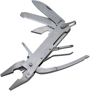 Multi-Tool Folding Knife | Baladeo 11-Tool Utility Stainless Steel + Nylon Case