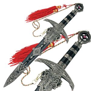 18.25in. Ornate Eagle Knight Medieval Short Sword w/ Scabbard