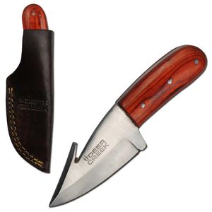 Hunting Knife | Deer Creek Red Wood Gut Hook Skinner 3