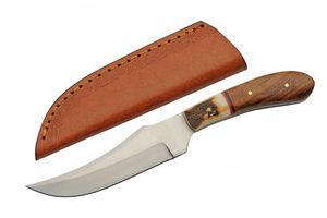 Hunting Knife | Small Slim 7.25in. Overall Stag Wood Handle Full Tang Skinner