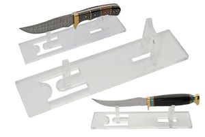 Knife Display Clear Transparent Stand | for knives overall length 6 - 14 in.