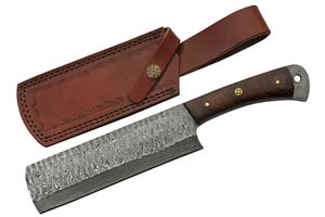 Fixed-Blade Knife | Damascus Steel Cleaver 6